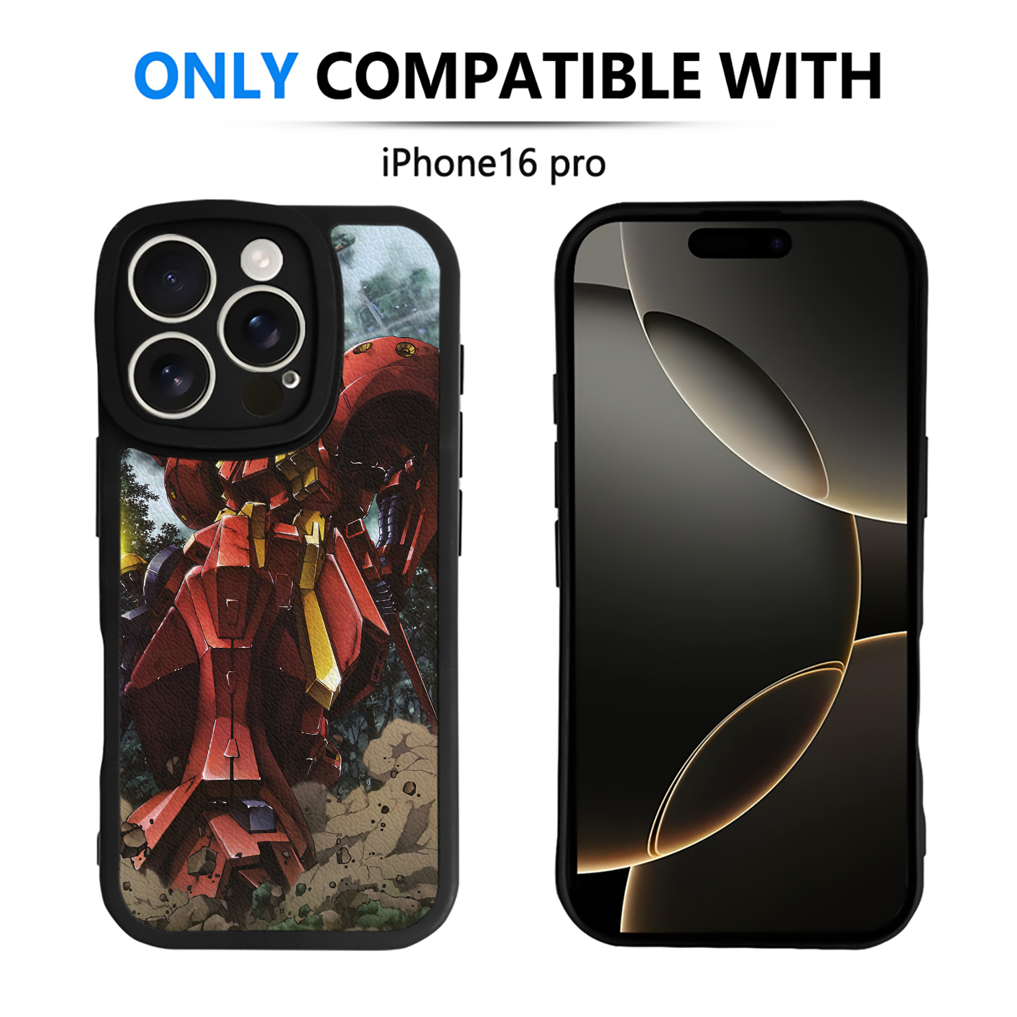 （画像用） 機動戦士ガンダム Mobile Suit Gundam 【iPhone 16シリーズ対応】シリコンスマホケース（レザー調） 材質：シリコン